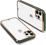 Transparent Chrome Silicon Back Case Cover For Apple iphone 11 Pro