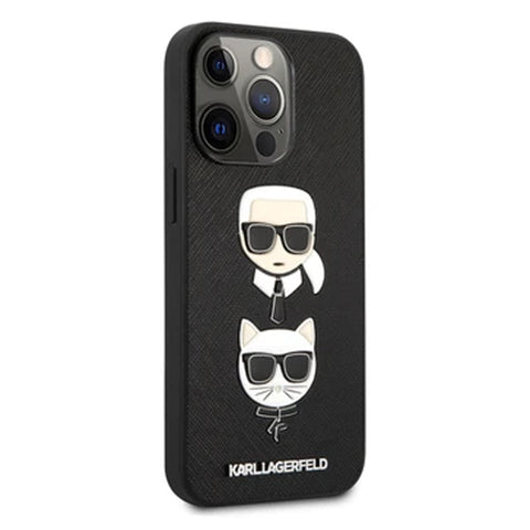 iPhone 13 Karl Lagerfeld Case - Black Leather