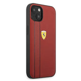 iPhone 13 Ferrari Case - Red Debossed Stripes