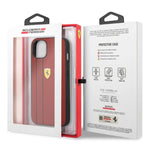iPhone 13 Ferrari Case - Red Debossed Stripes