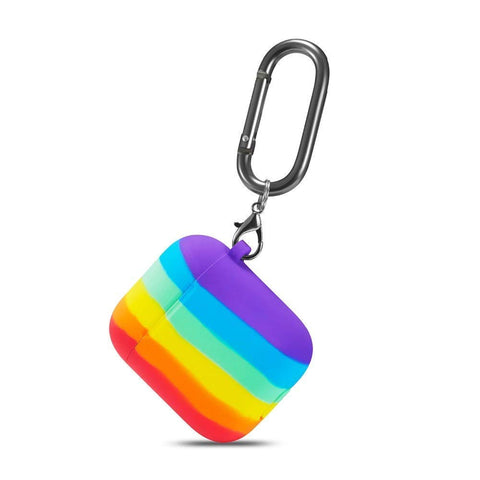 Silicone Case Compatible with for Apple AirPods 2 (Rainbow)