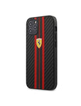 Ferrari On Track Carbon PU Hard Case with Stripes and Metal Logo For 12 Series