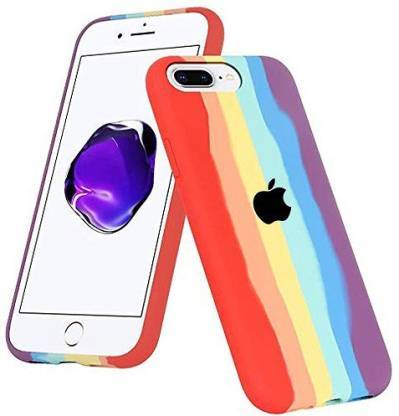 Iphone SE Rainbow Liquid Silicone Silicon Back Case cover