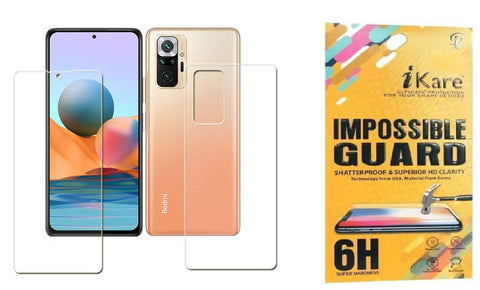 450)Infinity Gadgdetz  iKare Front and Back impossible Screen Guard for Redmi Note 10 Pro